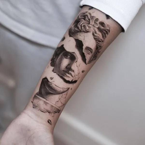 engraving tattoo by @claytattoos in Denton