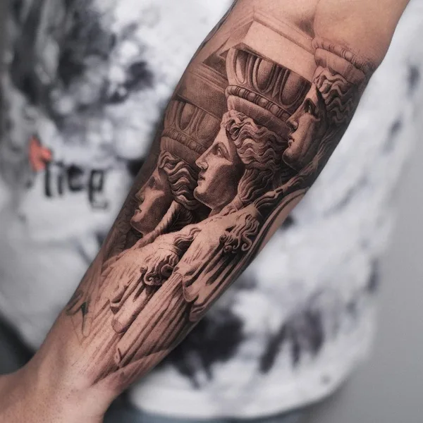 engraving tattoo by @claytattoos in Denton