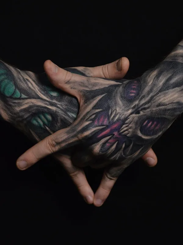 color biomechanical татуировка на full sleeve #35578 | Тату мастер Mike&Polly