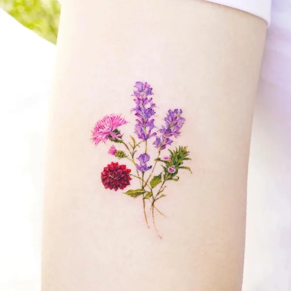 Feminine tattoo by Tilda Tattoo in Seoul