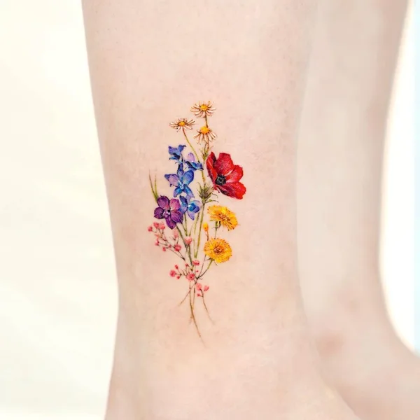 Feminine tattoo by Tilda Tattoo in Seoul