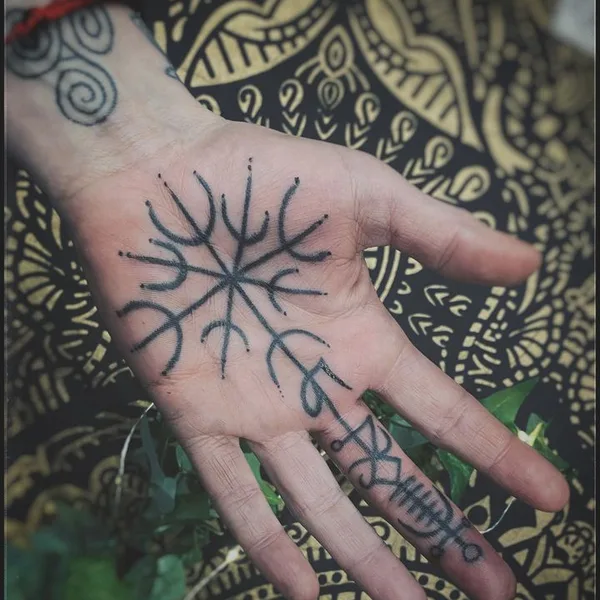 Ornamental tattoo by Habba Nero in Reykjavík