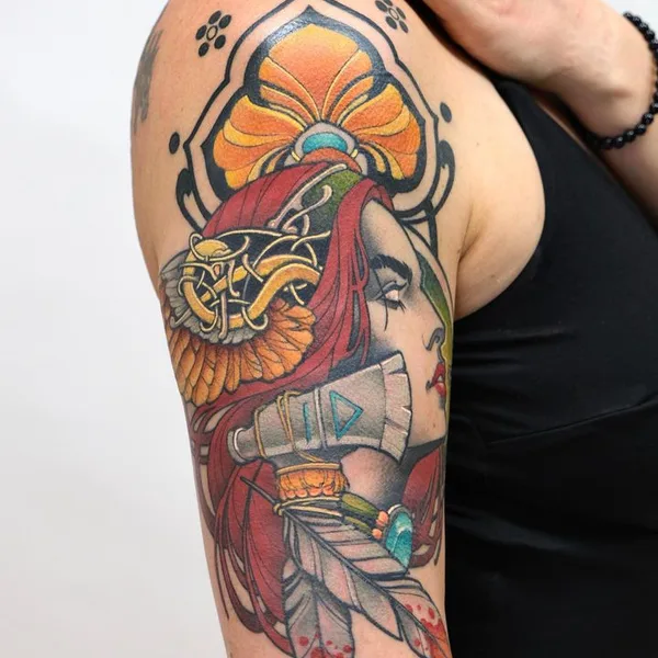 Neo Traditional tattoo by JÓN PÁLL in Reykjavík