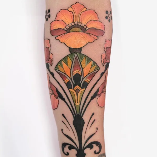 Neo Traditional tattoo by JÓN PÁLL in Reykjavík