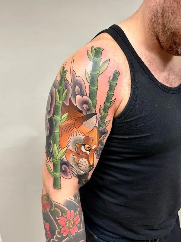 male color japanese tatouage sur upper arm #67463 | Artiste tatoueur Búri
