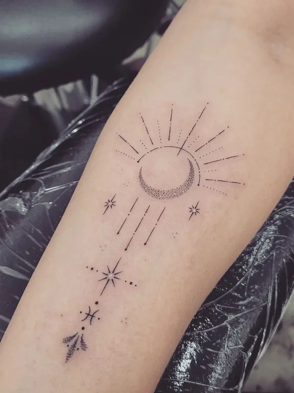 black fineline tattoo on forearm #67478 | Tattoo Artist moonchild_tattooing