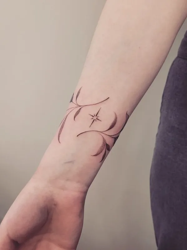 female black fineline tattoo on wrist #67470 | Tattoo Artist moonchild_tattooing