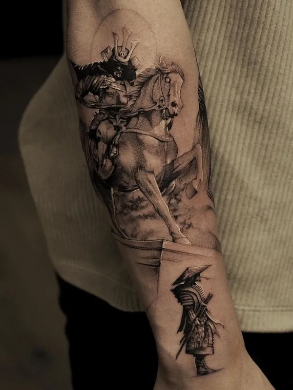 black and grey japanese татуировка на forearm #67509 | Тату мастер Oliver Thor