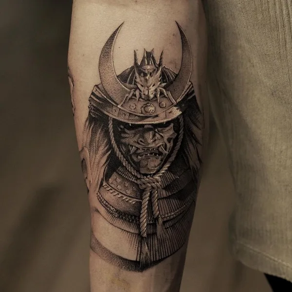 Graphic tattoo by Oliver Thor in Reykjavík