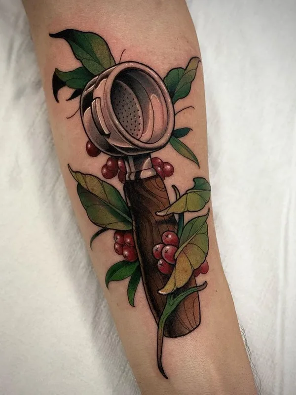 color illustrative tattoo auf forearm #67515 | Tätowierer Sławek Pawlik