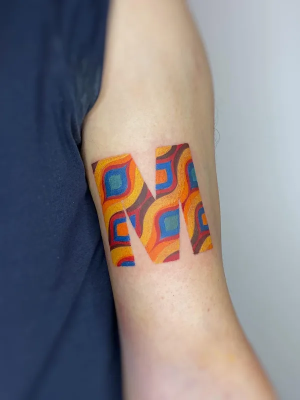 color geometric tattoo auf forearm #67527 | Tätowierer Martyna Popiel