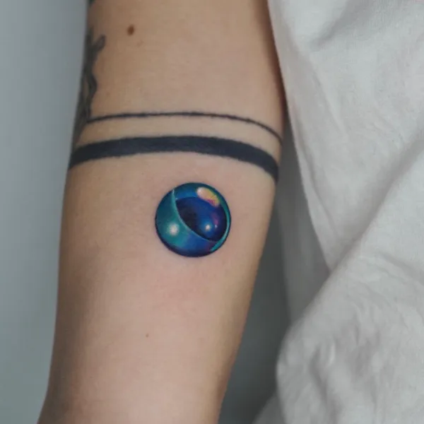 Illustrative tattoo by Martyna Popiel in Katowice