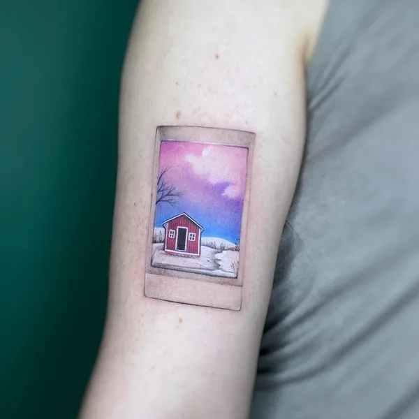 Illustrative tattoo by Martyna Popiel in Katowice