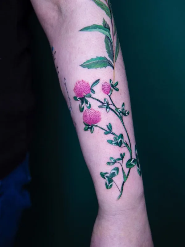 color botanic tatuaje en forearm #67541 | Tatuador Magdalena Bujak