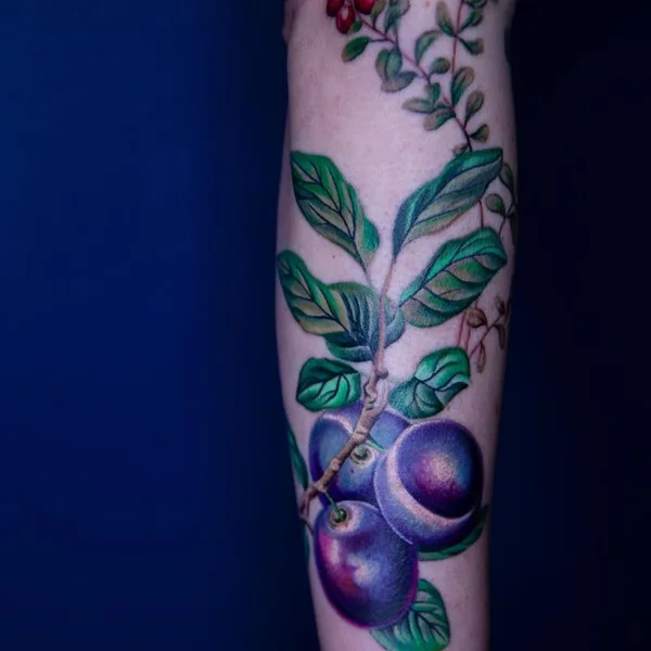 Botanical tattoo by Magdalena Bujak in Katowice