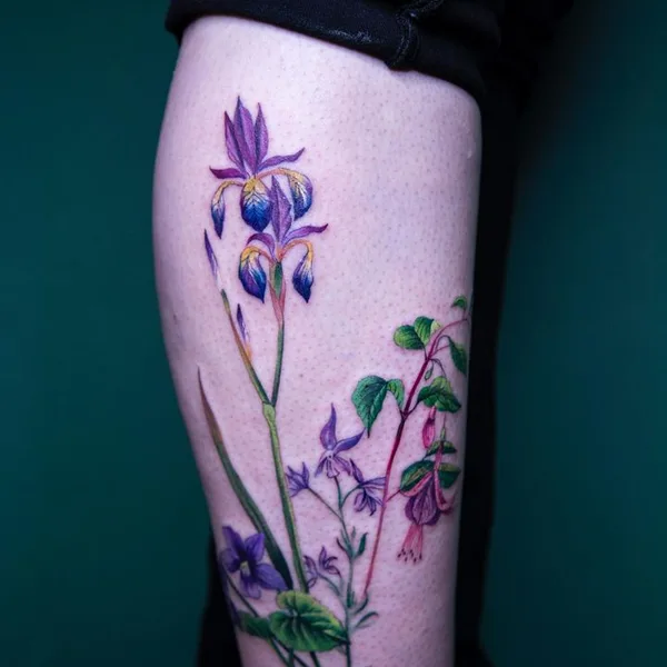 Botanical tattoo by Magdalena Bujak in Katowice