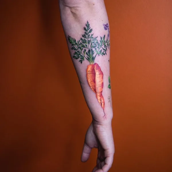 Botanical tattoo by Magdalena Bujak in Katowice