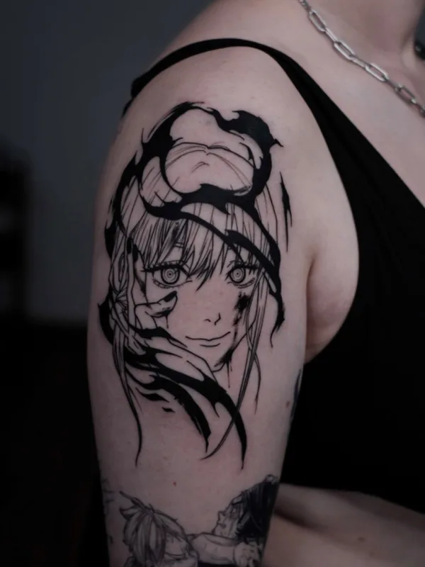 female black anime татуировка на upper arm #69866 | Тату мастер Tattoo.from_nana