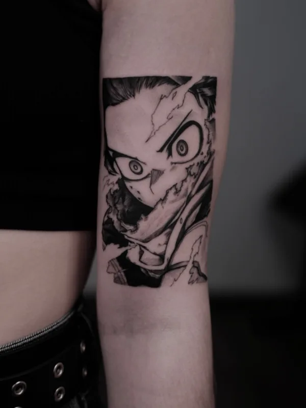 black and grey anime татуировка на forearm #69865 | Тату мастер Tattoo.from_nana