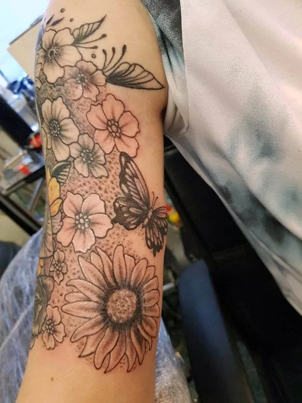 black and grey botanic tattoo on forearm #69888 | Tattoo Artist John Tattooist