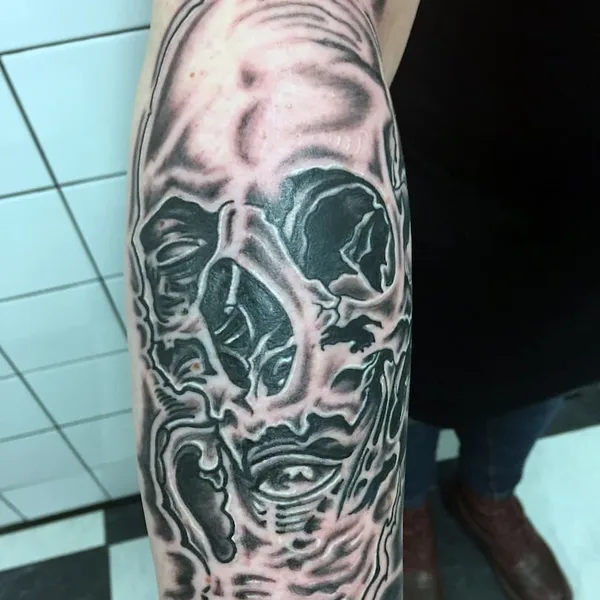 Black & Grey tattoo by John Tattooist in Hanley