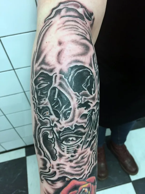 black and grey black and grey tattoo on forearm #69889 | Tattoo Artist John Tattooist