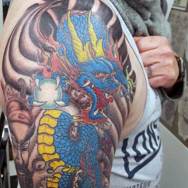Black & Grey tattoo by John Tattooist in Hanley
