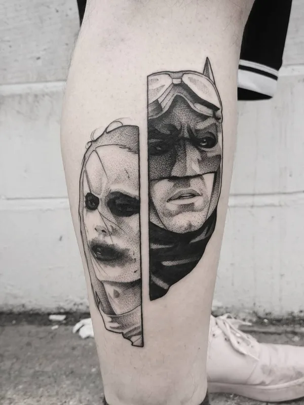 Graphic tattoo by Matt Pettis in London