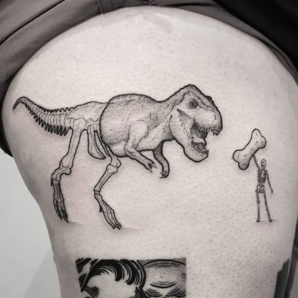 Graphic tattoo by Matt Pettis in London