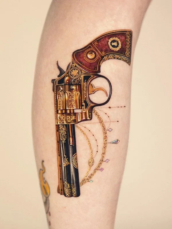 color ornamental Tatuaggio su calf #40924 | Tatuatore Yeriel Tattoo
