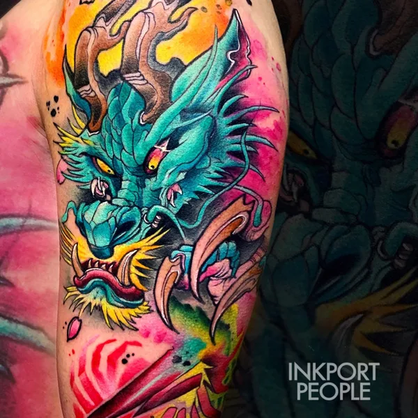 Abstract tattoo by John D’Addario INKPORT PEOPLE in Miami