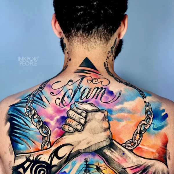 Abstract tattoo by John D’Addario INKPORT PEOPLE in Miami