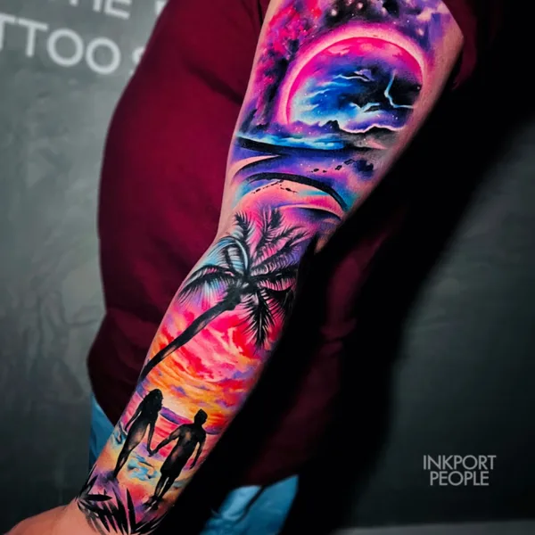 Abstract tattoo by John D’Addario INKPORT PEOPLE in Miami