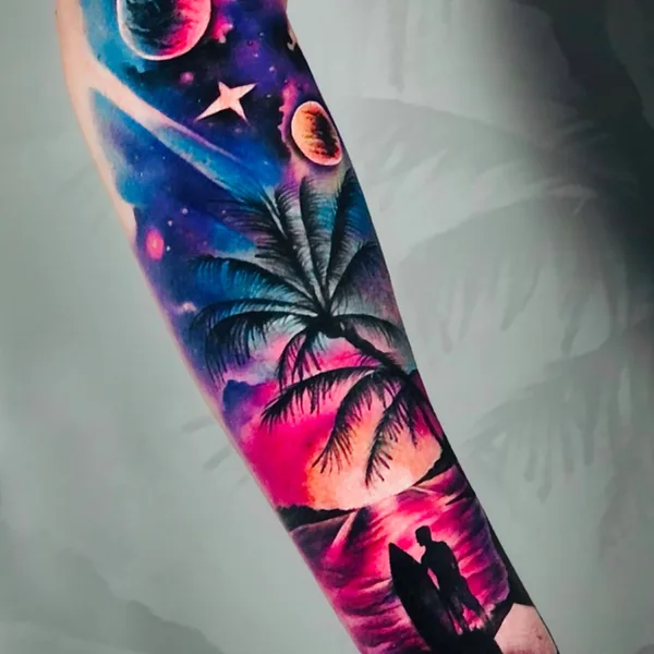 Abstract tattoo by John D’Addario INKPORT PEOPLE in Miami