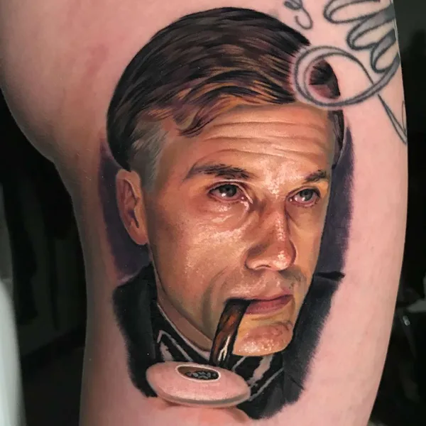 Portrait tattoo by Evan Olin