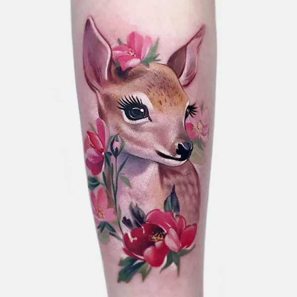 Botanical tattoo by Janice Bao Bao in Toronto