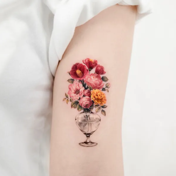 Botanical tattoo by Dong Hwa in Seoul