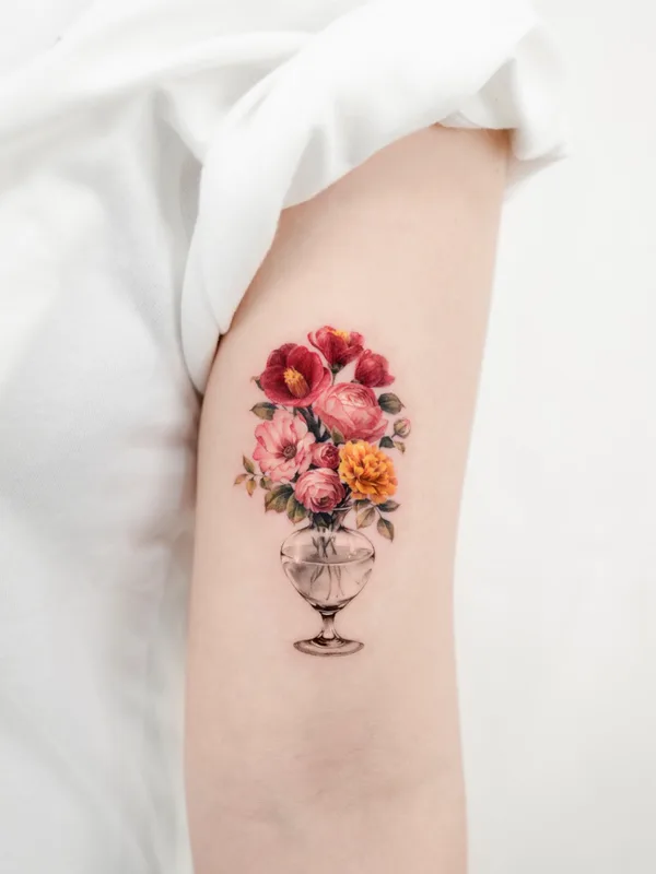 female color realism tattoo on upper arm #57942 | Tattoo Artist Dong Hwa