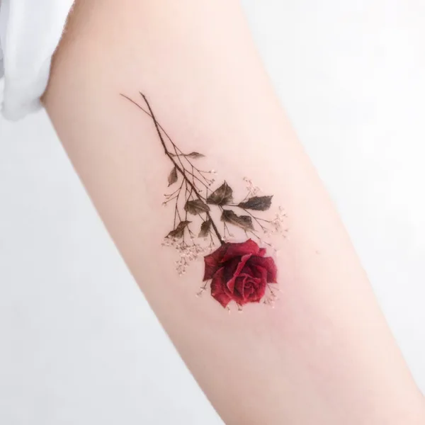 Botanical tattoo by Dong Hwa in Seoul