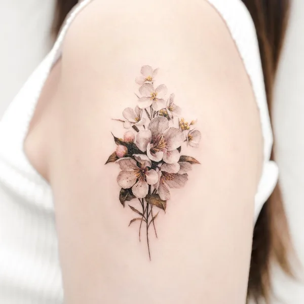 Botanical tattoo by Dong Hwa in Seoul