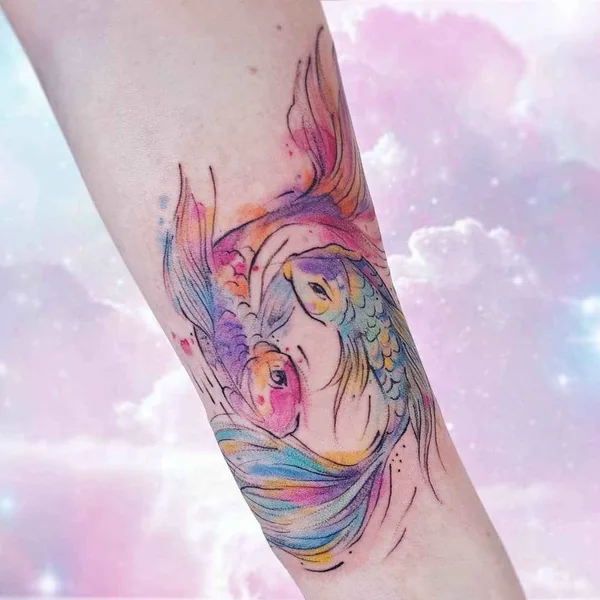 Watercolor tattoo by Ника Столяровская in Севастополь