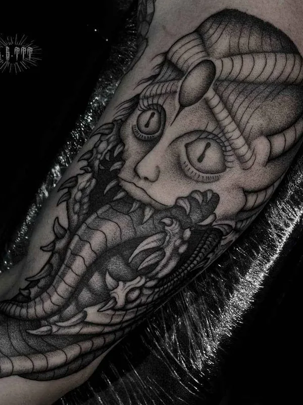 black and grey black and grey tattoo on forearm #19981 | Tattoo Artist Клим Шахнин