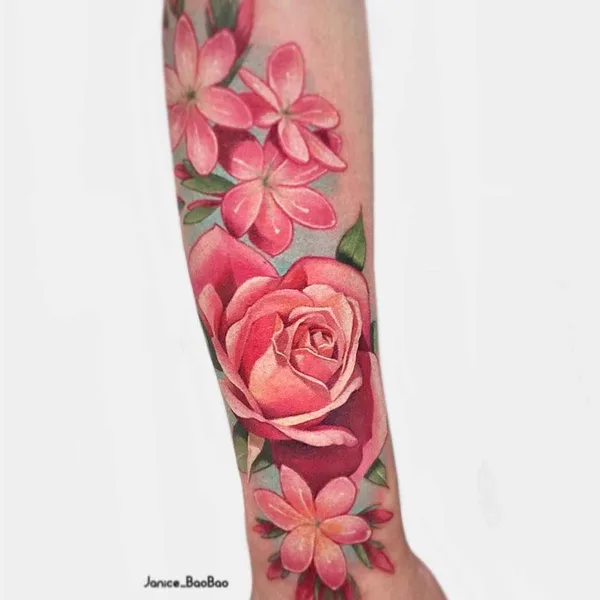 Botanical tattoo by Janice Bao Bao in Toronto