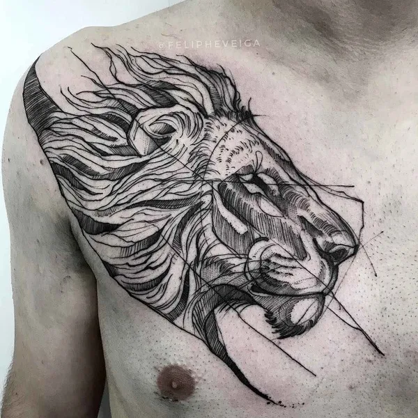 Abstract tattoo by Feliphe Veiga in São Paulo