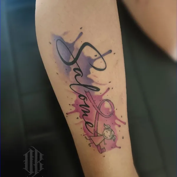 Calligraphy tattoo by Rick Orbe in Soledad
