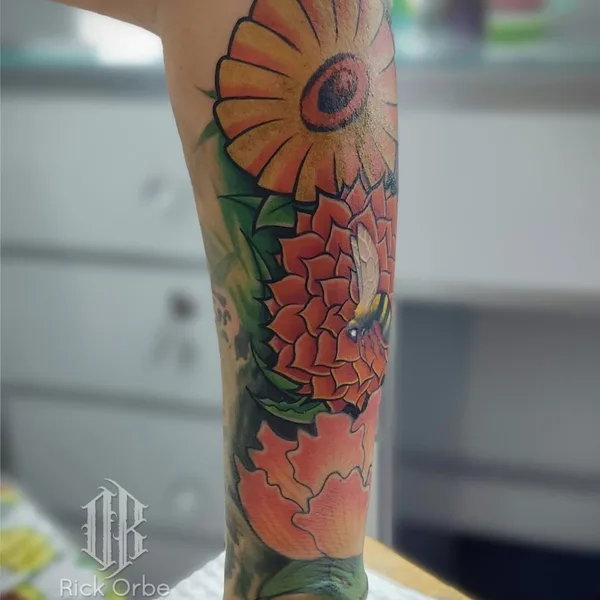Calligraphy tattoo by Rick Orbe in Soledad