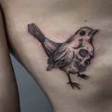 Graphic tattoo by George Pronin in Tbilisi