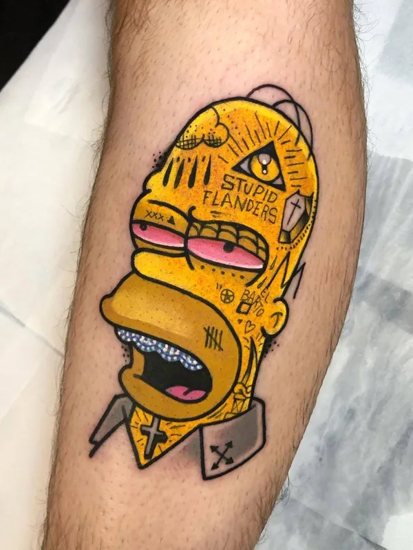 color cartoon Tatuaggio su forearm #33619 | Tatuatore Josep Canti