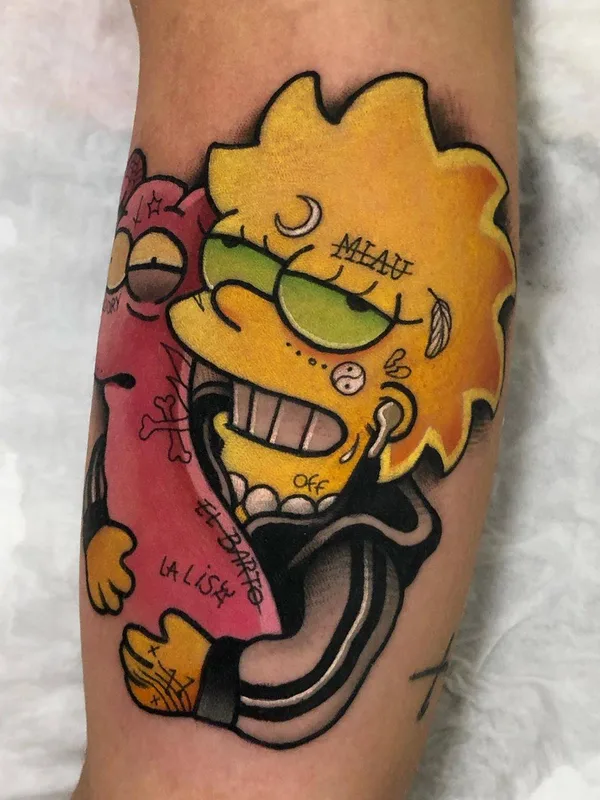 color cartoon Tatuaggio su forearm #33621 | Tatuatore Josep Canti