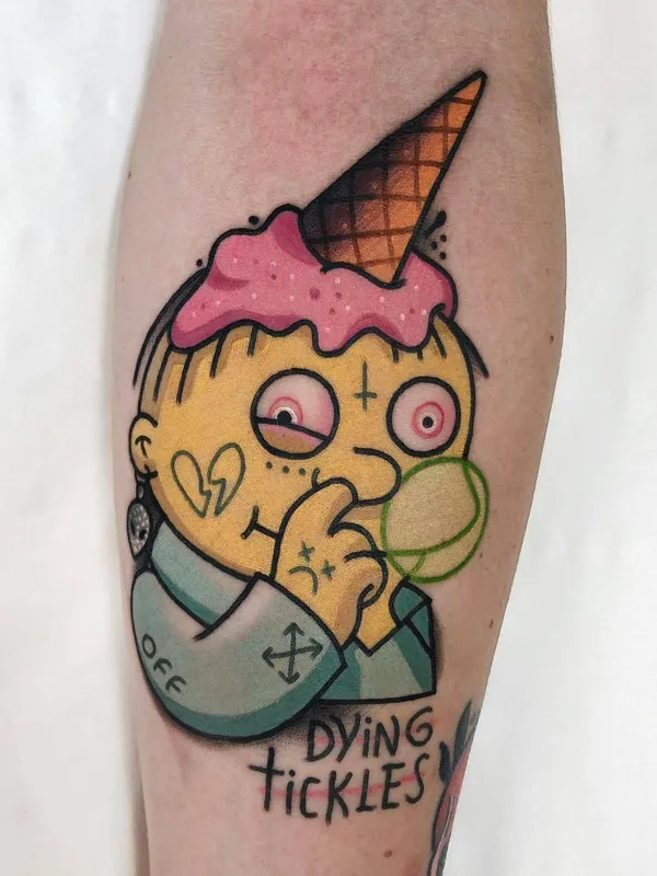 color cartoon Tatuaggio su forearm #33618 | Tatuatore Josep Canti